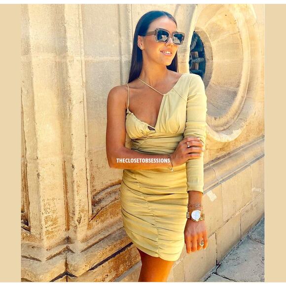 ZARA BLOGGER FAVE!!! Short Asymmetric Dress NWT LAST ONE!!! - Picture 8 of 16